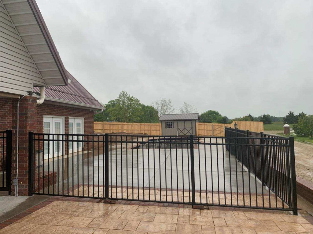 54" Three Rail Ascot Aluminum Fence Panel and Materials